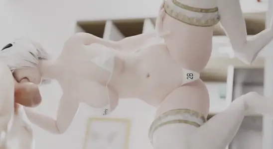 3D机械纪元-尼尔2b蹲着帮你口